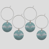 Blue-gray wings wine charm