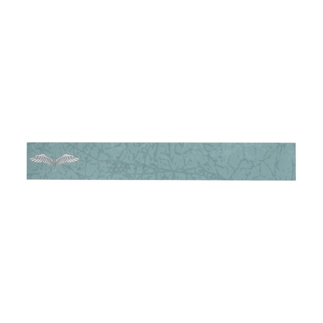 Blue-gray wings wrap around address label (Individual)