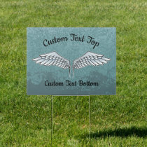 Blue-gray wings yard sign