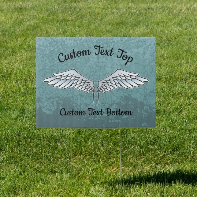 Blue-gray wings yard sign (Insitu)
