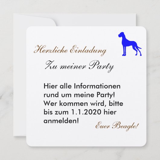 Blue Great Dane (Back)