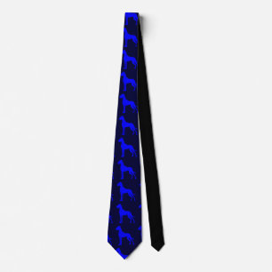 Blue Great Dane blueback Neck Tie