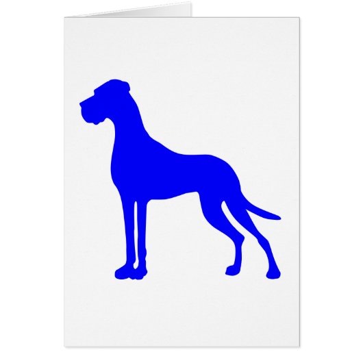 Blue Great Dane Cards (Front)