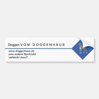Blue Great Dane custom text Bumper Sticker