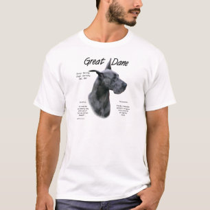 Blue Great Dane History Design T-Shirt