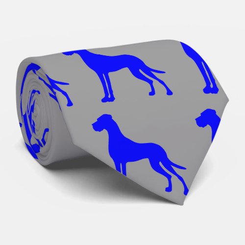 Blue Great Dane Tie