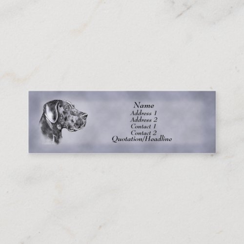 Blue Great Dane Uncrop Profile Card Business Card Template