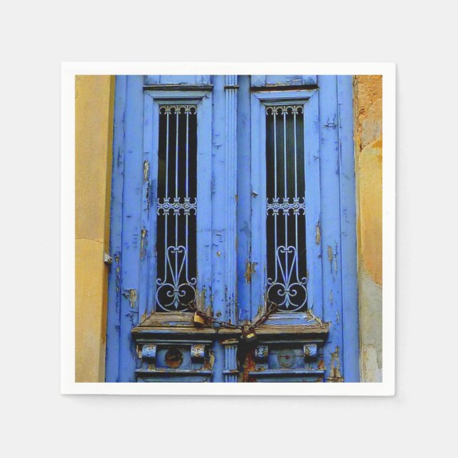 Blue greek door napkins. napkins (Front)