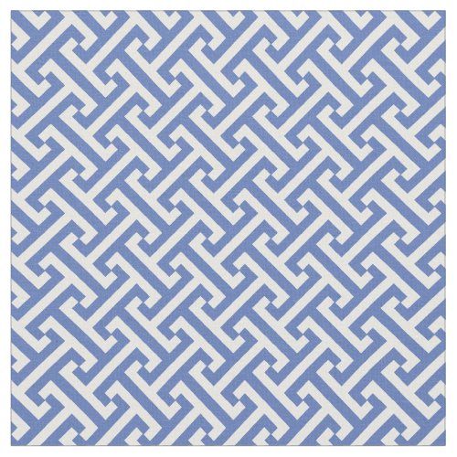 Blue Greek Key Pattern Fabric