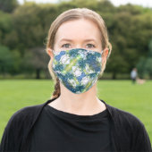Blue & Green Abstract Face Mask (Outside)