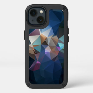 Blue Green Abstract Pyramid Art Speck iPhone 13 Case