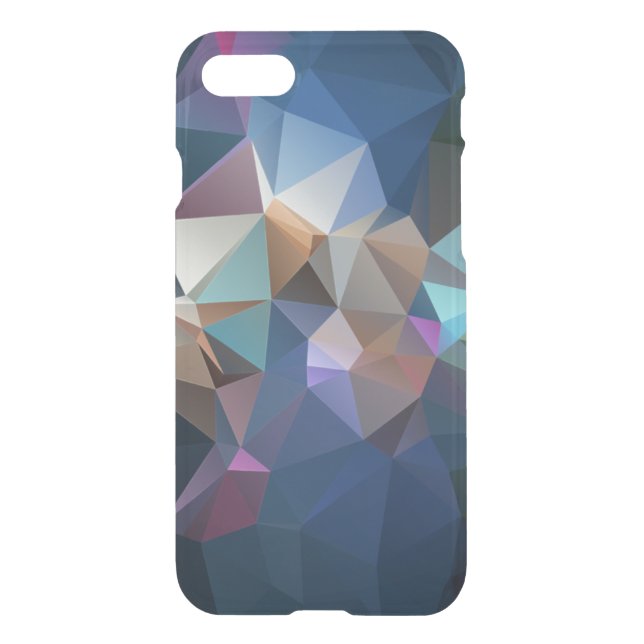 Blue Green Abstract Pyramid Art Uncommon iPhone Case (Back)