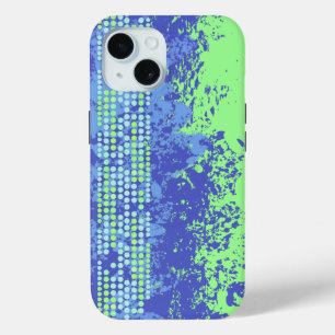 Blue green abstract surf beach iPhone 15 case