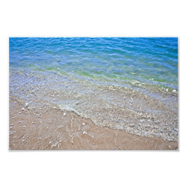 Blue Green Abstract Water Photograph (Front)