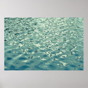Blue Green Abstract Water Photograph Poster by RosaAzulStudio at Zazzle