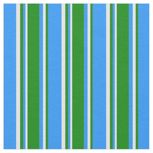 Blue, Green, and Beige Lines Pattern Fabric