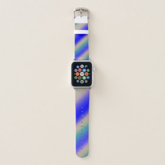 Blue, green and gold gradient pattern apple watch band