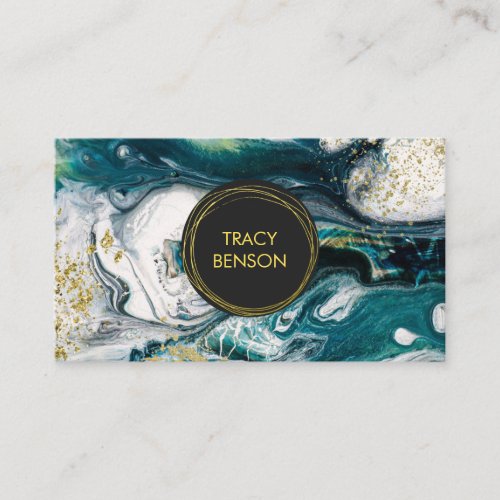 Blue Green and Gold Splatter Appointment