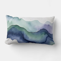 Blue, green and ivory watercolor