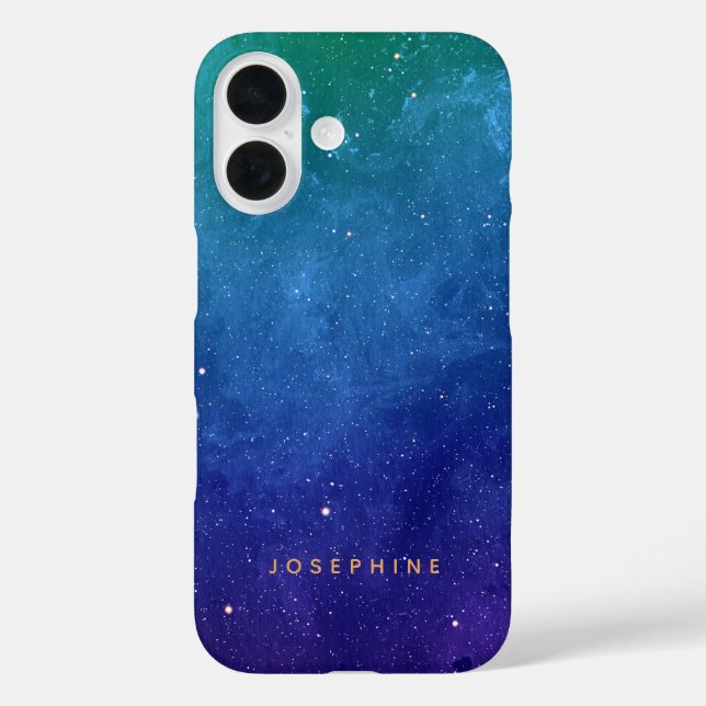 Blue Green and Purple Space Pattern Personalized  Case-Mate iPhone Case (Back)