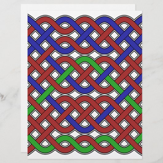 Blue, Green and Red Celtic Knots (Front/Back)
