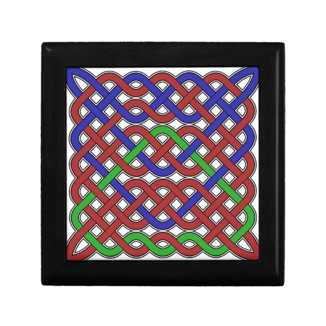 Blue, Green and Red Celtic Knots Gift Box (Front)