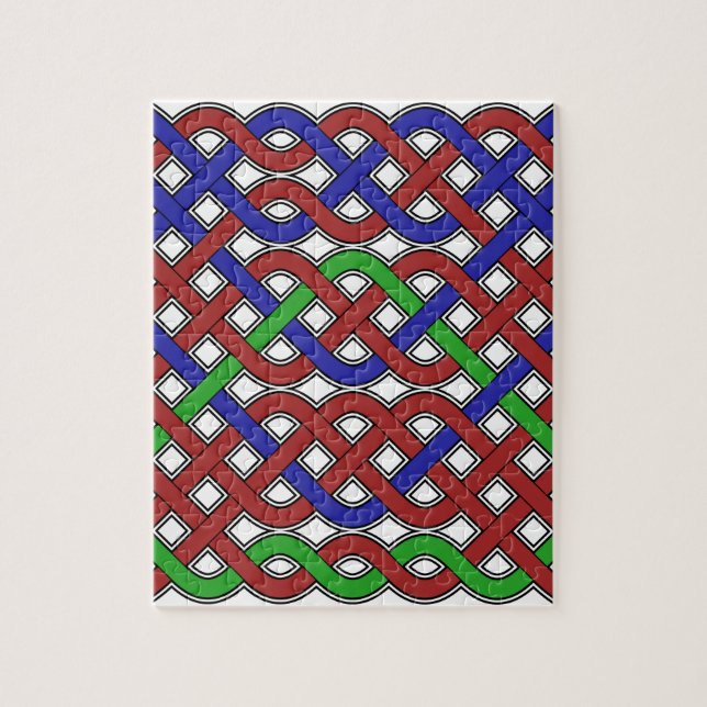 Blue, Green and Red Celtic Knots Jigsaw Puzzle (Vertical)