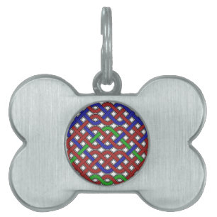 Blue, Green and Red Celtic Knots Pet Tag