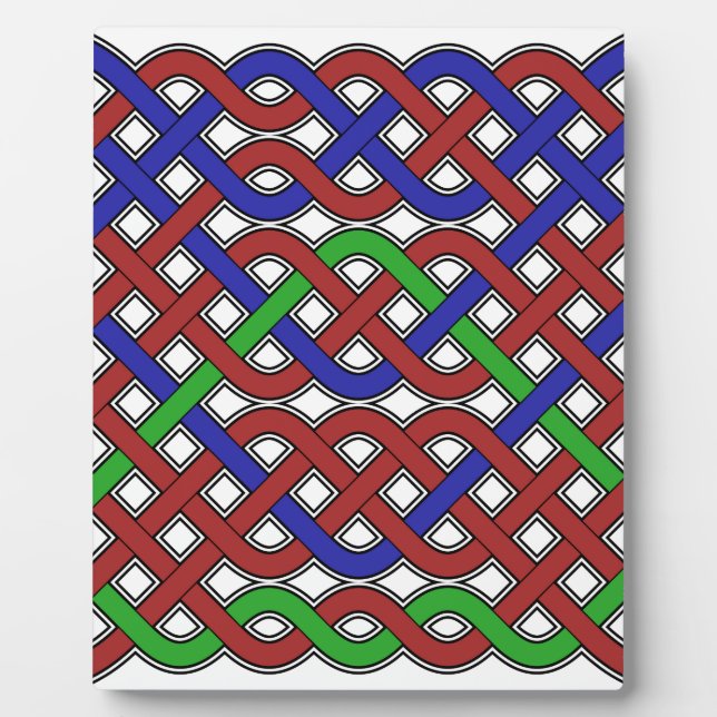 Blue, Green and Red Celtic Knots Plaque (Front)