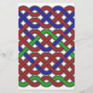 Blue, Green and Red Celtic Knots Stationery