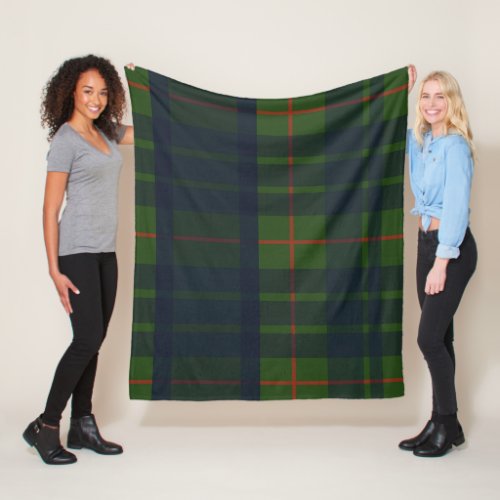 Blue Green and Red Tartan Plaid Blanket