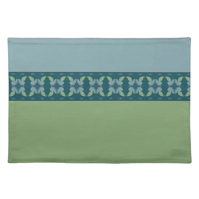 Blue Green And Turquoise Cloth Placemat (Front)