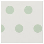 Blue/green and white large polka dots fabric