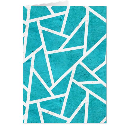 Blue-green and white mosaic pattern cards (Front)