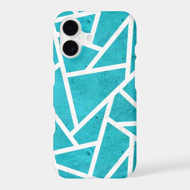 Blue-green and white mosaic pattern Case-Mate iPhone case (Back)