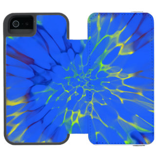 Blue Green and yellow tie dye iPhone SE/5/5s Wallet Case