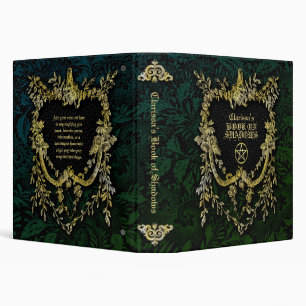 Blue Green Apple of Knowledge Book of Shadows 3 Ring Binder