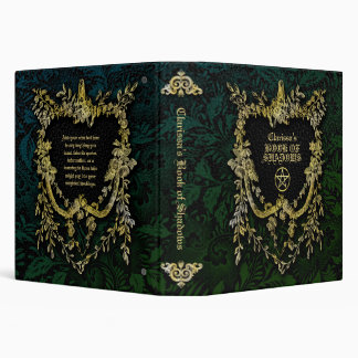 Blue Green Apple of Knowledge Book of Shadows 3 Ring Binder