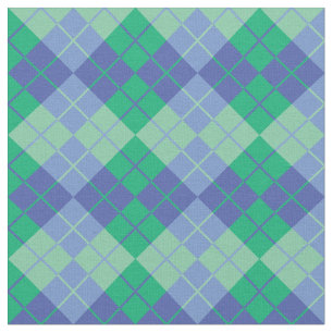 Blue-Green Argyle Fabric