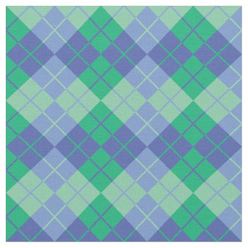Blue-Green Argyle Fabric