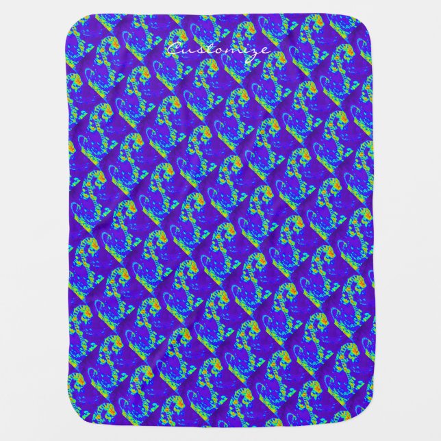 blue/green beach waves Thunder_Cove Stroller Blanket (Front)