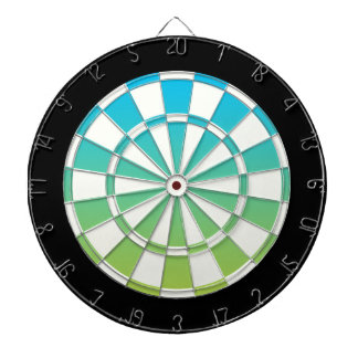 Blue Green Black And White Dartboard