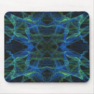 Blue, Green & Black Fractal Mousepad