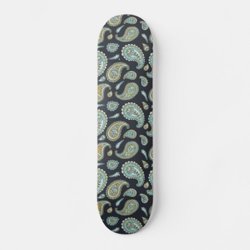Blue Green Black Pattern  Skateboard