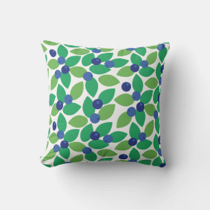 Blue Green Blueberry Modern Scandinavian. Throw Pillow