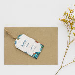 Blue Green Botanical Butterfly Wedding Favor Gift Tags