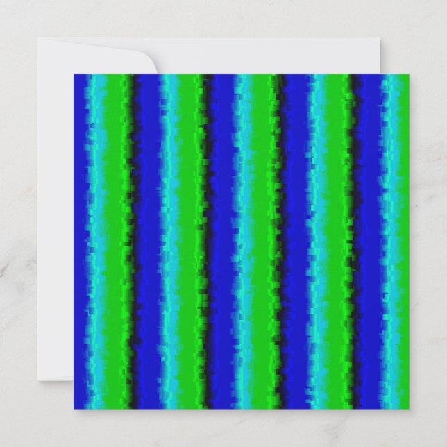 Blue Green Broken Glass Stripes (Front)