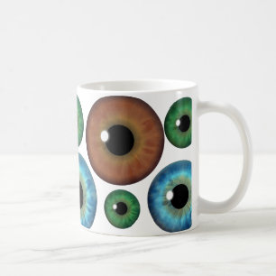 Blue Green Brown Eyeballs Cool Custom Mug