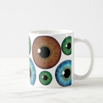 Blue Green Brown Eyeballs Cool Custom Mug by sunnymars at Zazzle