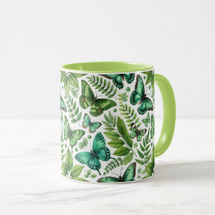 Blue-Green Butterflies Mug